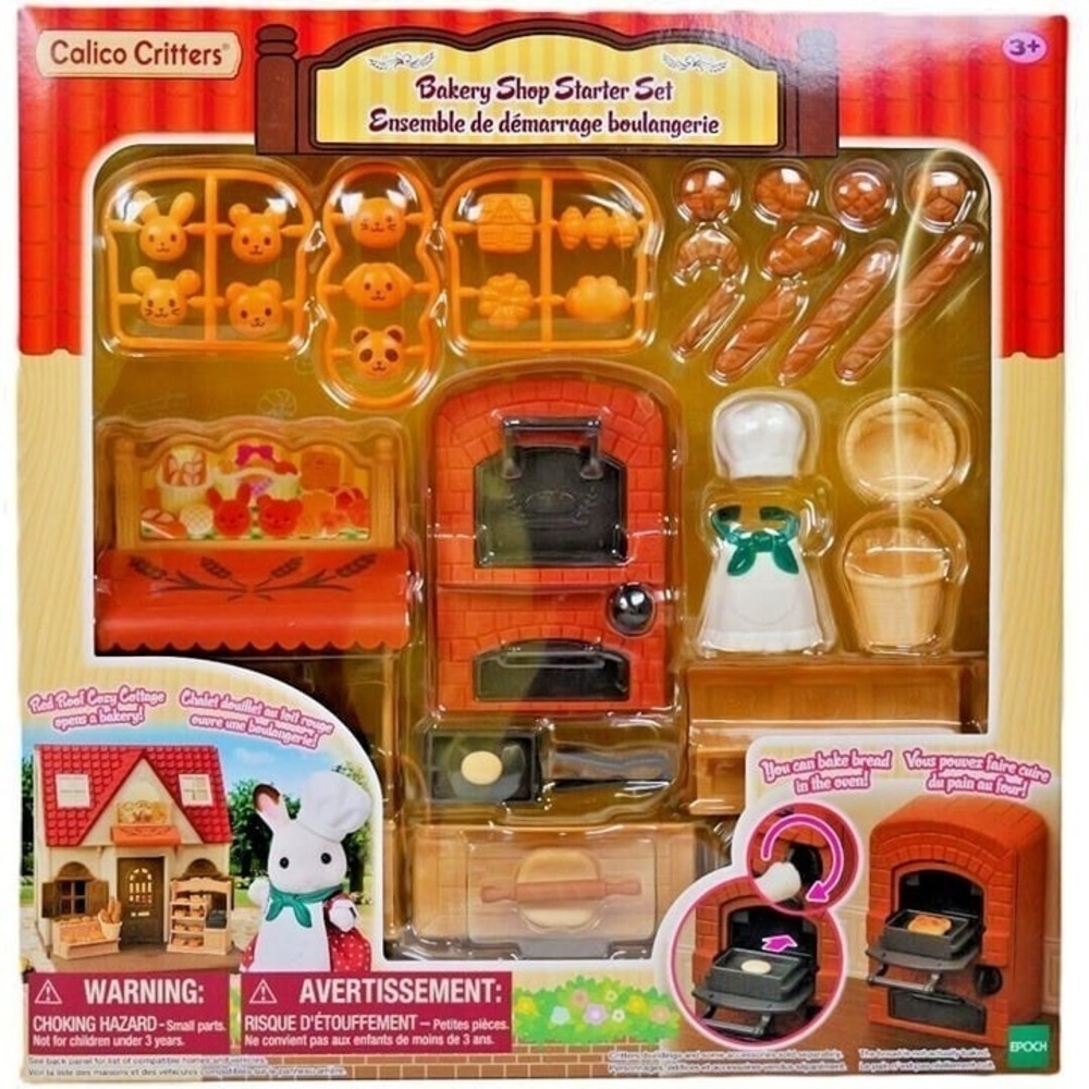 Calico Critters Sylvanian Families Bakery Shop Starter Set - Dollhouse Minis